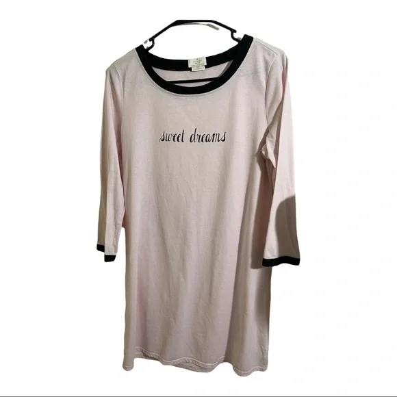 Kate spade womens sleepwear pajama dress sweet dreams pink blue collar medium - Picture 2 of 10